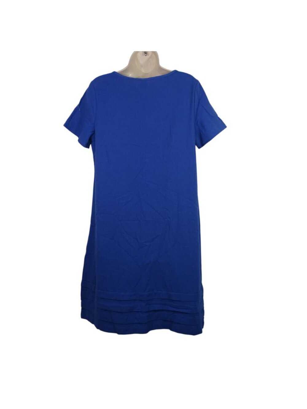 Emery Rose Blue Shift Dress Women Size M Cotton Short Sleeve Casual Office NEW - Picture 4 of 7
